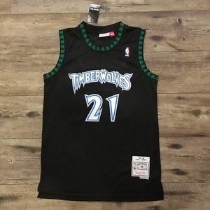 Kevin Garnett 95-96 Throwback Wolves Mens Jersey New